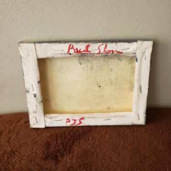 Hand Painted CanvasBob Ross Inspired Barn In Woods Hand Painted Snowy Evergreen - Picture 3 of 3